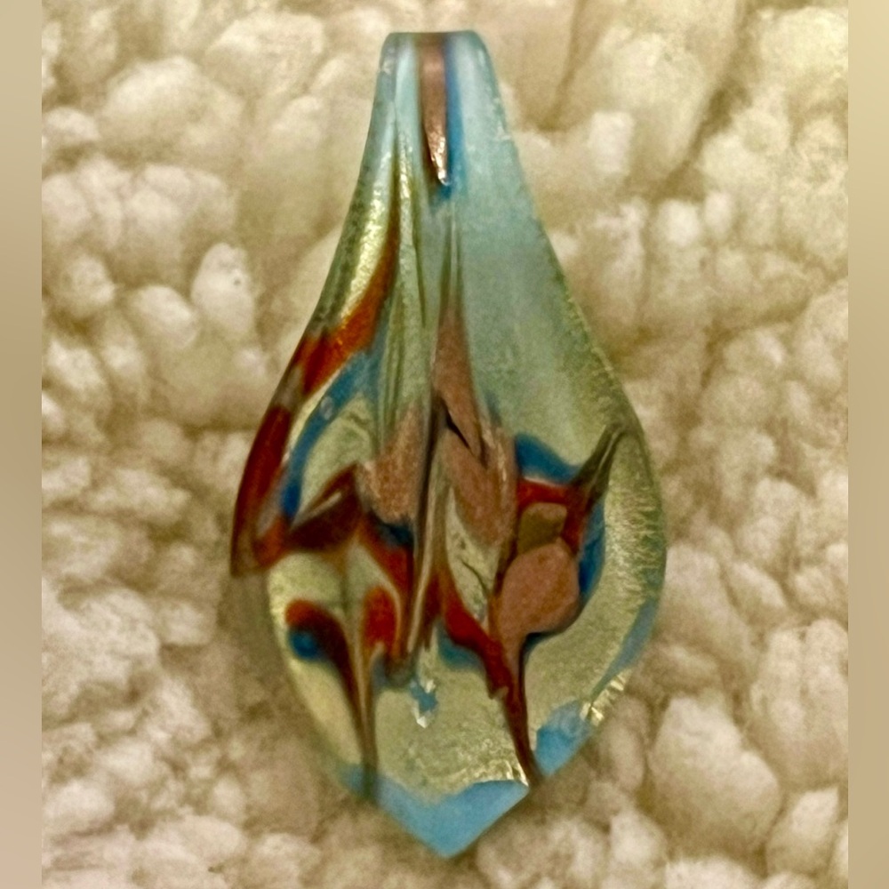 Artistic Unique Hand Blown Glass Pendant Charm